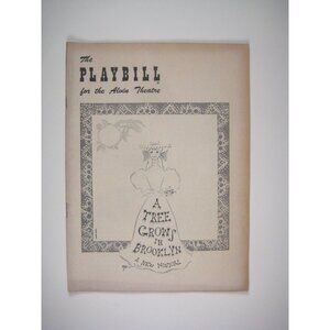 Tree Grows In Brooklyn Playbill Vintage 1951 Alvin Theatre Shirley Booth